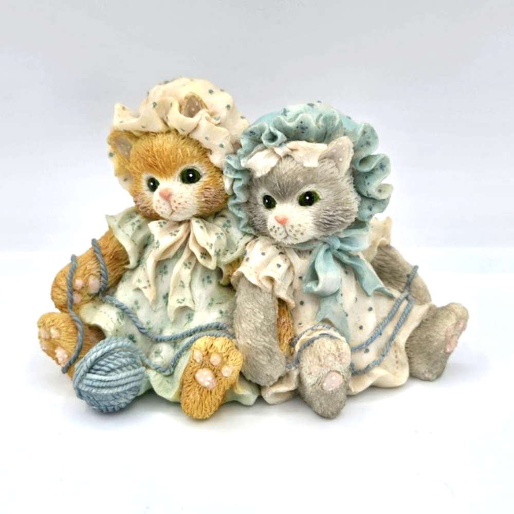 Enesco Calico Kittens You're Always There When I Need‎ You 1992 Vintage Figurine